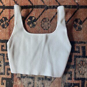 Aritzia Babaton Sculpt Knit Squareneck Cropped Tank Top